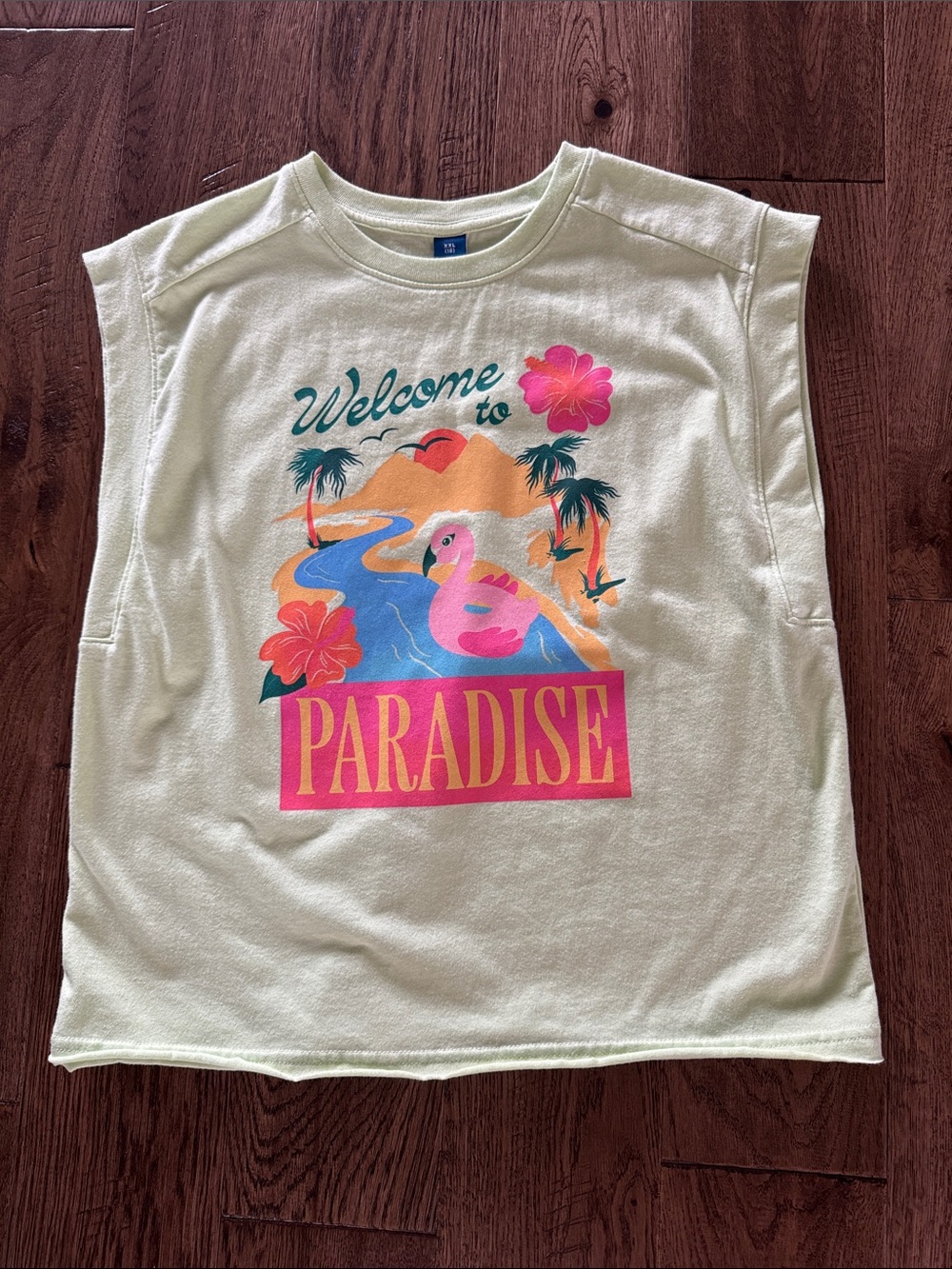 Girls Old Navy Lime Graphic Tank - Sz XXL